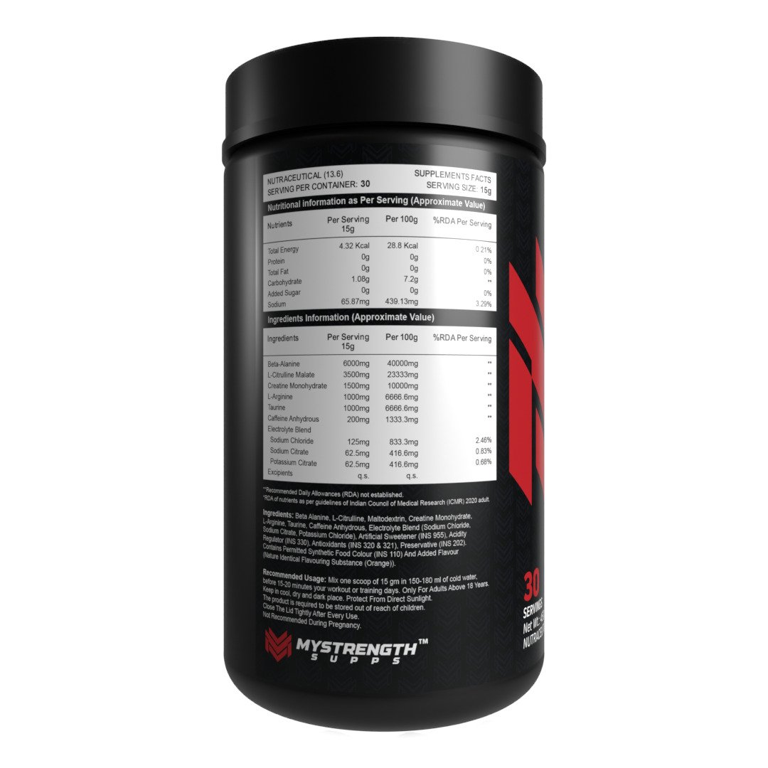 MYSTRENGTH SUPPS Attack Pre Workout Powder - Image 2